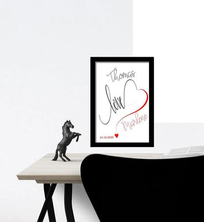 Valentinstag Geschenk personalisiert für IHN SIE  /Valentinstagsgeschenk Partner Männer Liebe / Bild Poster Freundschaft