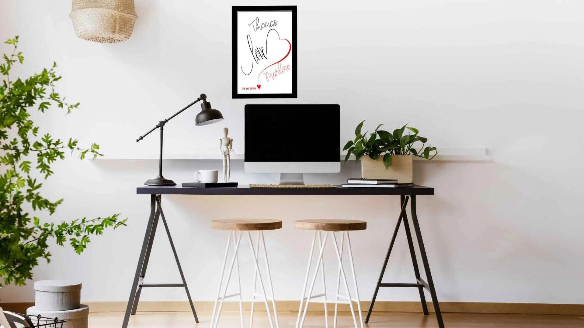 Valentinstag Geschenk personalisiert für IHN SIE  /Valentinstagsgeschenk Partner Männer Liebe / Bild Poster Freundschaft