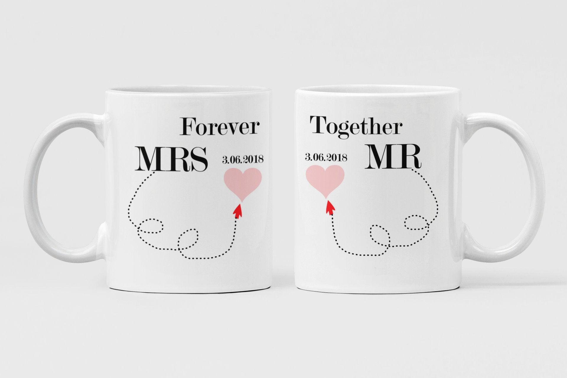 Valentinstag Geschenk personalisiert für SIE IHN Freund Ehemann / Valentinstagsgeschenk Partner Jahrestag Freundschaft / Tasse Mr Mrs Zarto