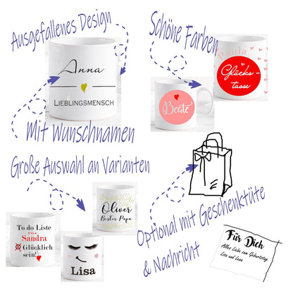 Valentinstag Geschenk personalisiert für SIE IHN Freund Ehemann / Valentinstagsgeschenk Partner Jahrestag Freundschaft / Tasse Mr Mrs Zarto