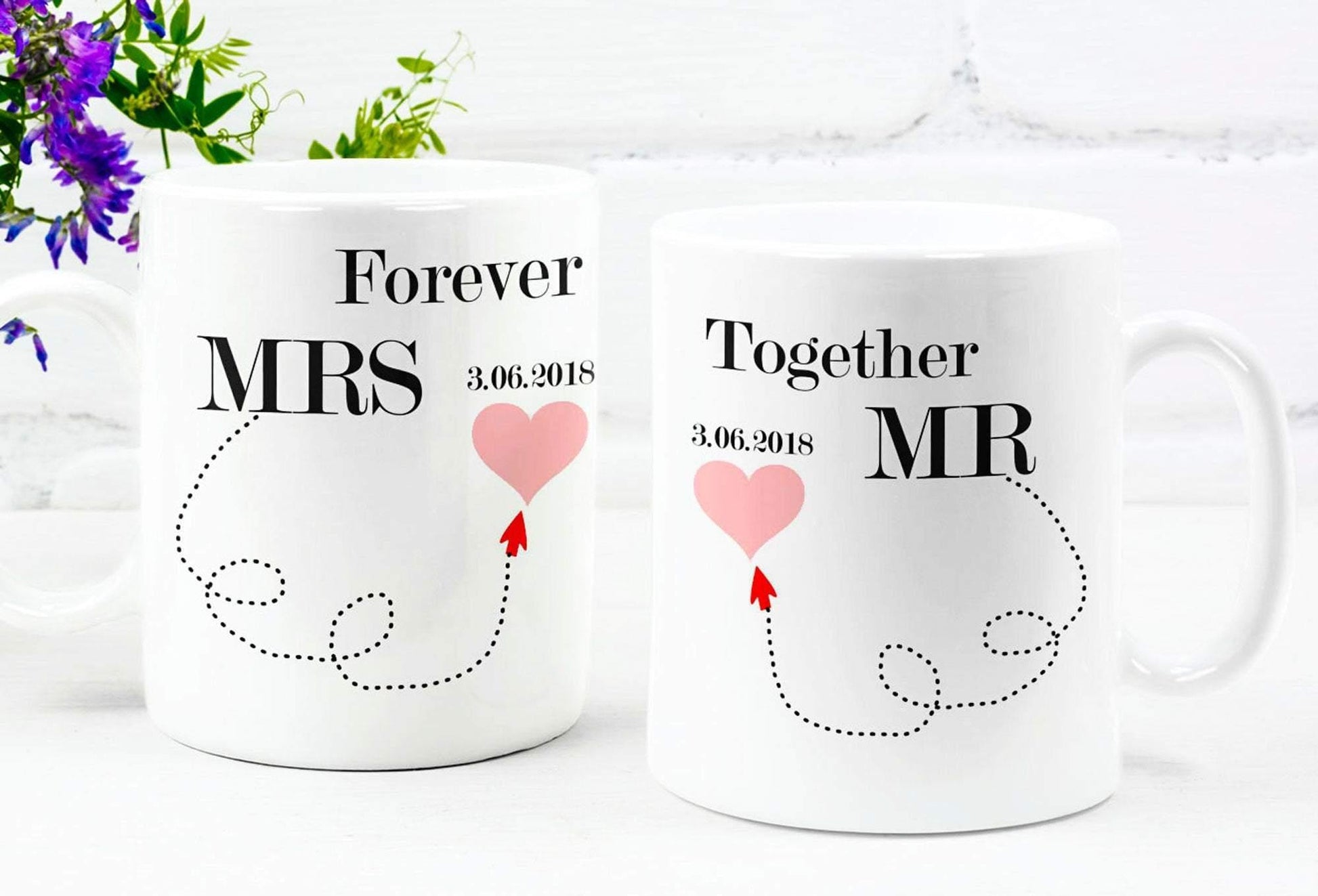 Valentinstag Geschenk personalisiert für SIE IHN Freund Ehemann / Valentinstagsgeschenk Partner Jahrestag Freundschaft / Tasse Mr Mrs Zarto