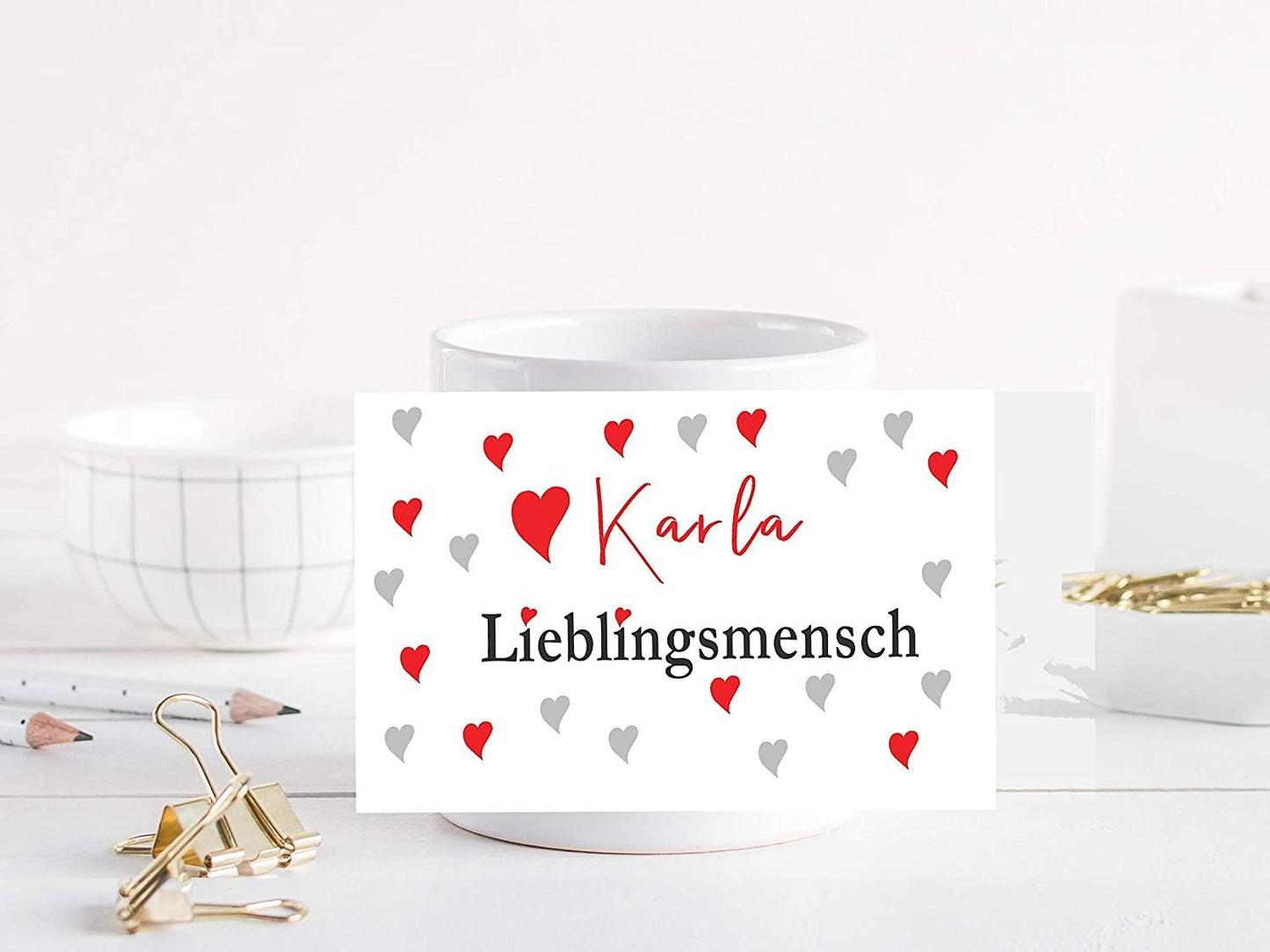 Valentinstag Tasse Lieblingsmensch mit personalisierten Namen - Namenstasse Zarto