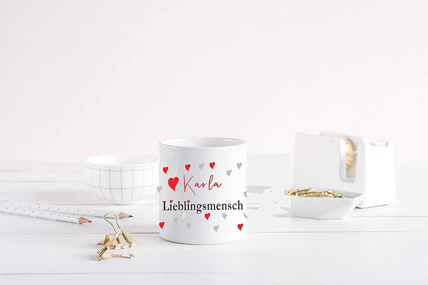 Valentinstag Tasse Lieblingsmensch mit personalisierten Namen - Namenstasse Zarto