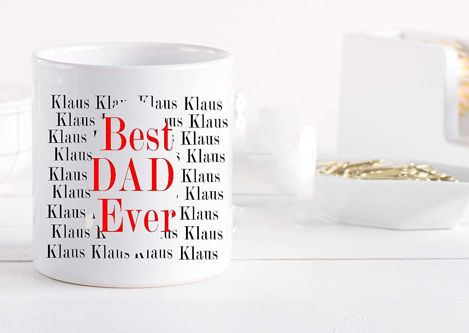 Vatertagsgeschenk Tasse Bester Papa personalisiert mit Namen - Geburtstagsgeschenk für Männer Zarto