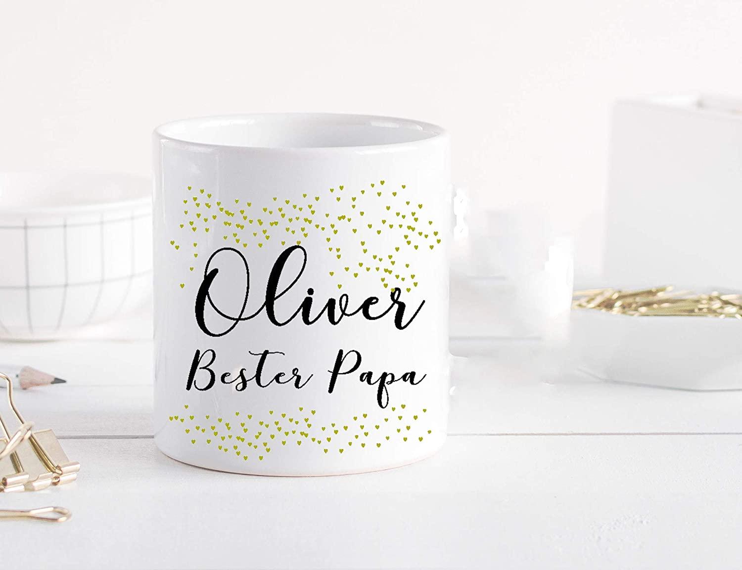 Vatertagsgeschenk - Tasse personalisiert mit Namen - Kaffeetasse Bester Papa