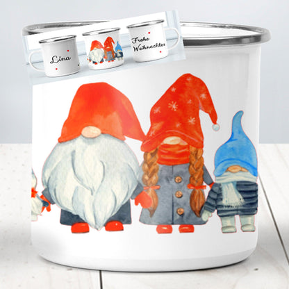 Tasse Weihnachten - Weihnachtstasse Glühweintassen - Emaille Tasse - Kaffeebecher Weihnachten - personalisierte Tasse mit Wunschnamen Kinder - Christmas Mug - Weihnachts Glühwein Tassen Becher - zarto.de